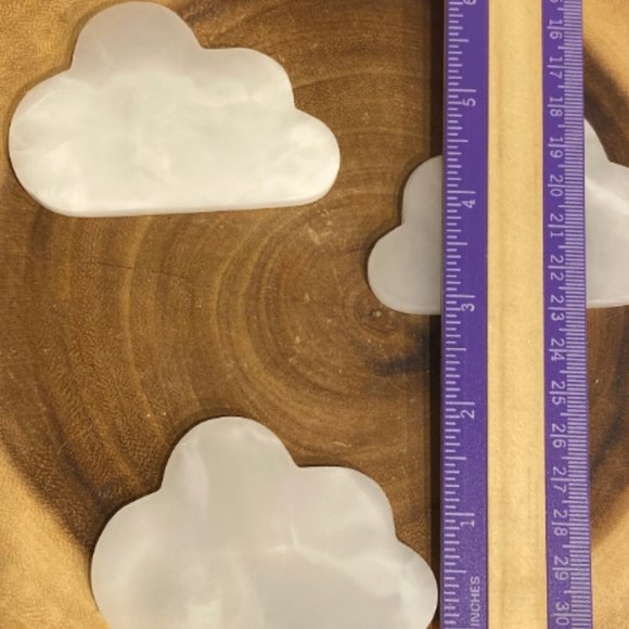 White Onyx Cloud with Easel Stand, Kids Bedroom Decor, Office/Desk Art, Healing - Picture 5 of 6